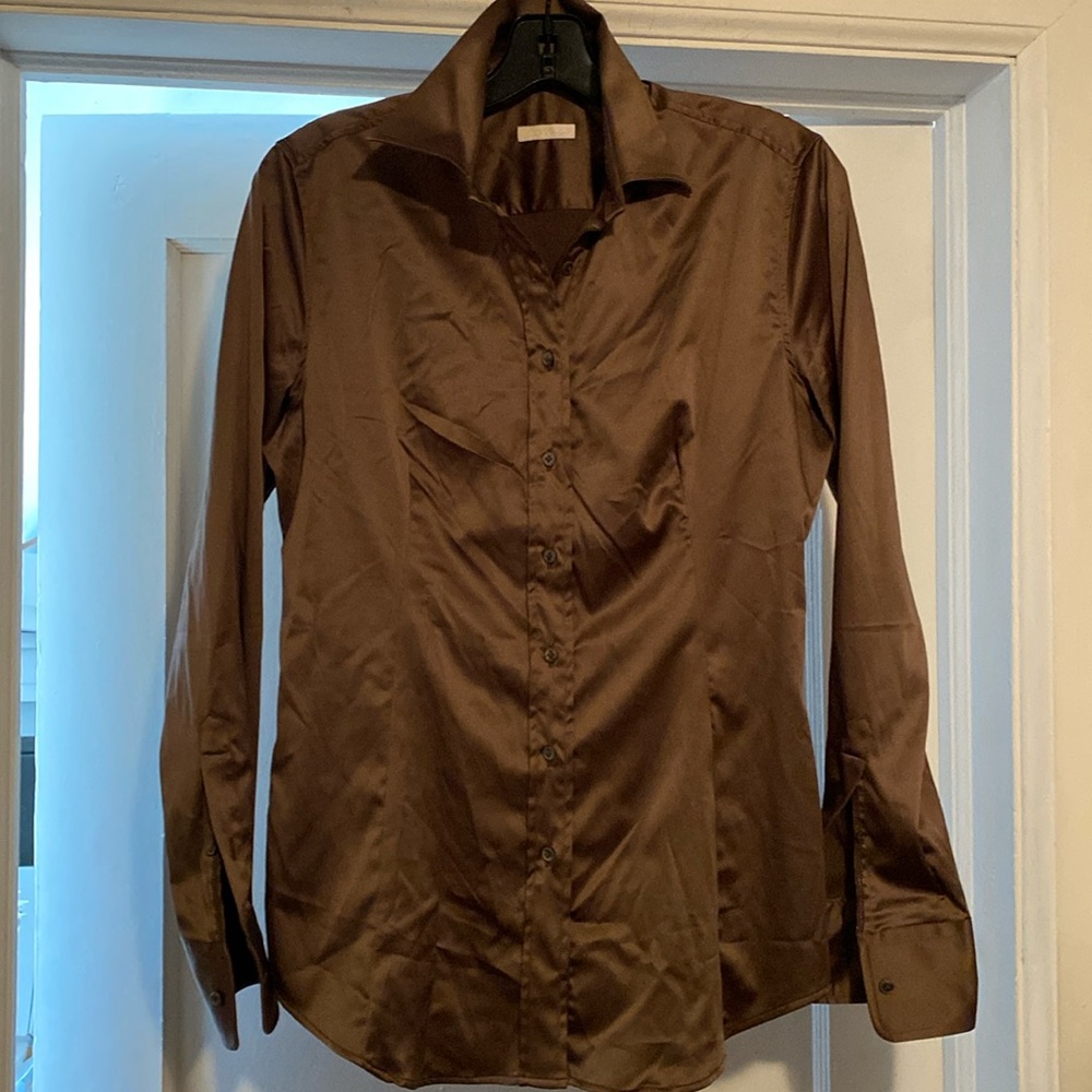 Robert Friedman Sexy Stretch Button Down Embellished Shirt New Never Used